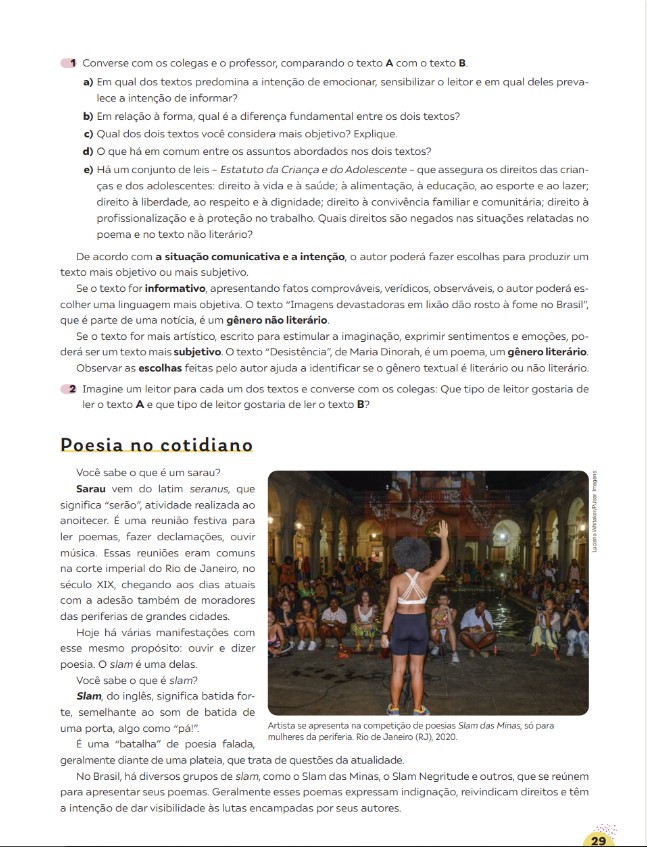 Teláris Essencial – Língua Portuguesa, 7º ano, pag. 29 